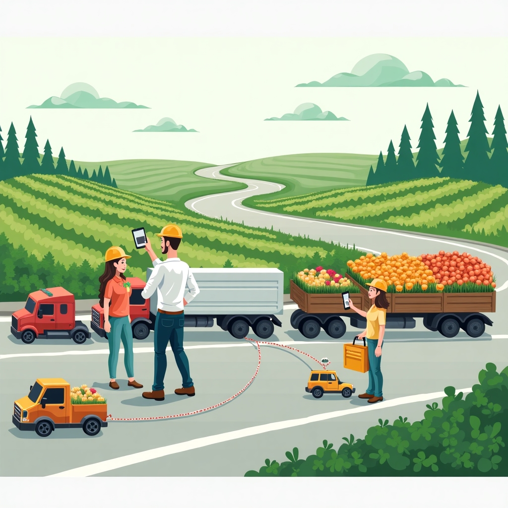 Chaîne d'approvisionnement agroalimentaire moderne